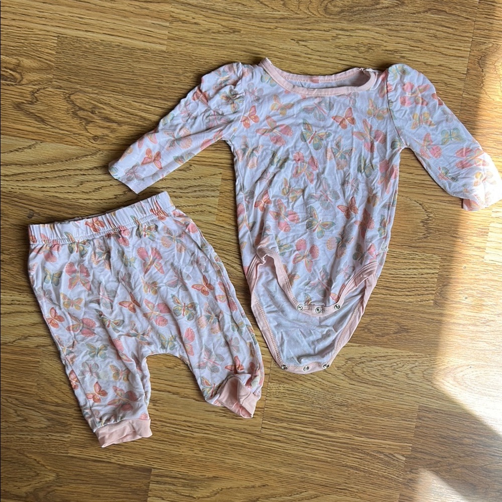 Milkberry Butterfly Baby Onesie and Pants Set